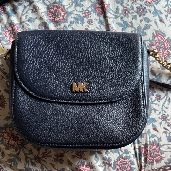 Michael Kors Navy Crossbody Bag with Gold Accents - Picture 2 of 7